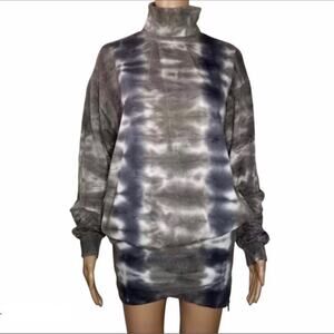 NWT Young Fabulous & Broke Asymmetrical Tie Dye Turtleneck Mini Dress sz S